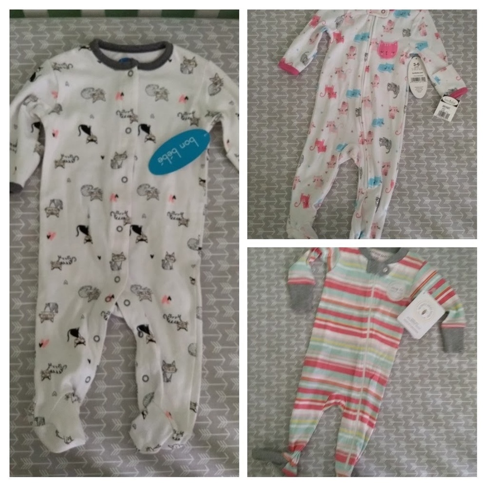 3 NWT Pajamas bundle 3-6 mos.